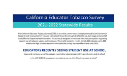 2021-22 California Educator Tobacco Survey State Profile
